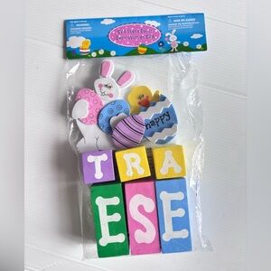 Vintage Easter Craft Kit for Kids Foam Bunny Decor Sealed Set